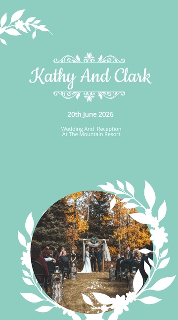 Free Wedding Ceremony Instagram Story Template to Edit Online