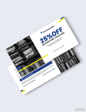 Book Store Shopping Voucher Template
