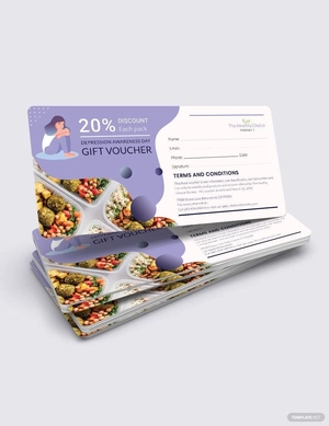 Depression Food Voucher Template