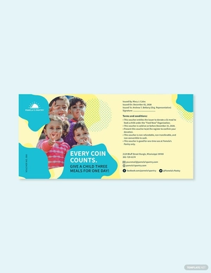 Donation Money Request Voucher Template
