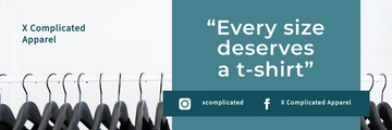 Free Clothing Twitter Header Template to Edit Online