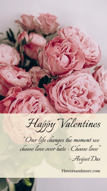 Free Valentine's Day Quote Instagram Story Template to Edit Online