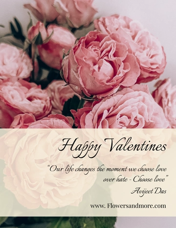 Free Valentine 27s Day Quote Flyer Template to Edit Online
