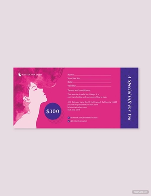 Gift Card Money Voucher Template