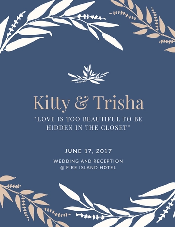 Free Gay Wedding Flyer Template to Edit Online