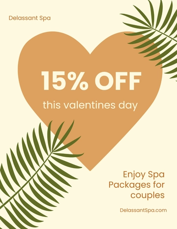 Free Spa Valentine's Day Flyer Template to Edit Online
