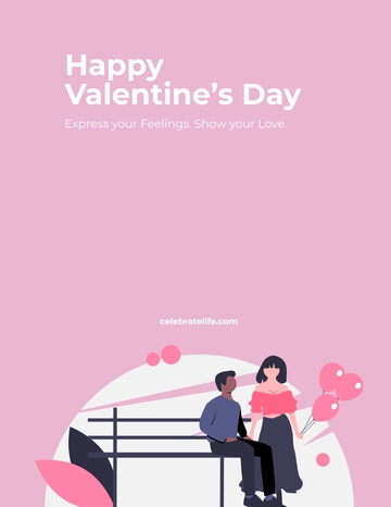 Free Happy Valentine's Day Flyer Template to Edit Online