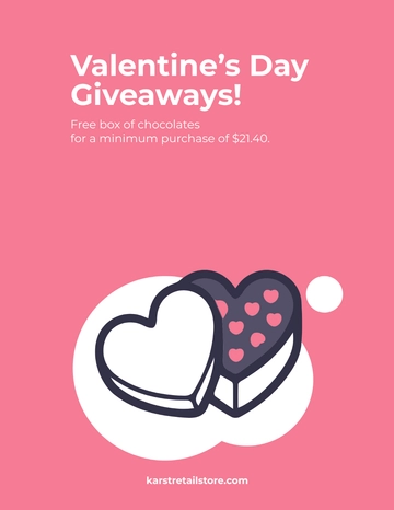 Free Valentine's Day Giveaway Flyer Template to Edit Online