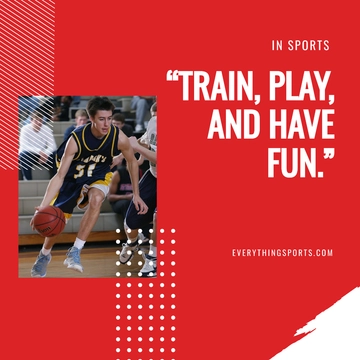 Free Sports Quote Instagram Post Template to Edit Online
