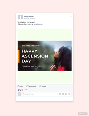 Ascension Day Facebook Post Template