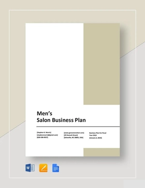 Men's Salon Business Plan Template Men's Salon Business Plan Template