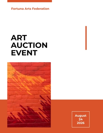 Free Charity Art Auction Flyer Template to Edit Online