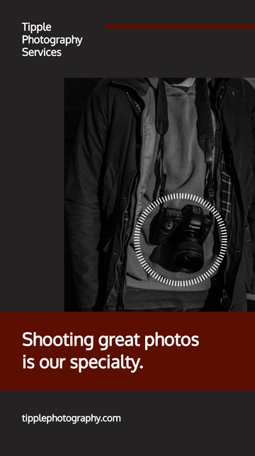 Free Photography Marketing Whatsapp Post Template to Edit Online