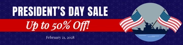 Free Presidents Day Sale Etsy Banner Template to Edit Online