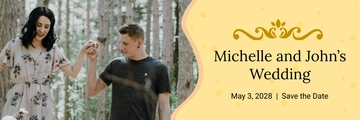 Free Save The Date Twitter Header Template to Edit Online