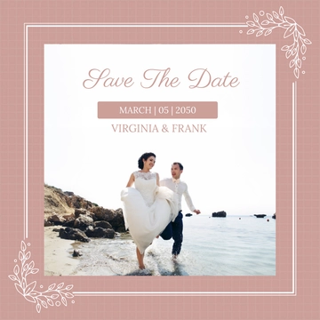 Free Save The Date Instagram Banner Template to Edit Online