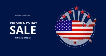 Free Presidents Day Sale Facebook Post Template to Edit Online