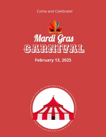 Free Mardi Grass Carnival Flyer Template to Edit Online