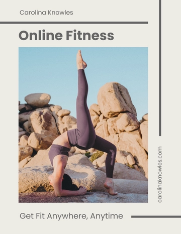 Free Online Fitness Classes Flyer Template to Edit Online