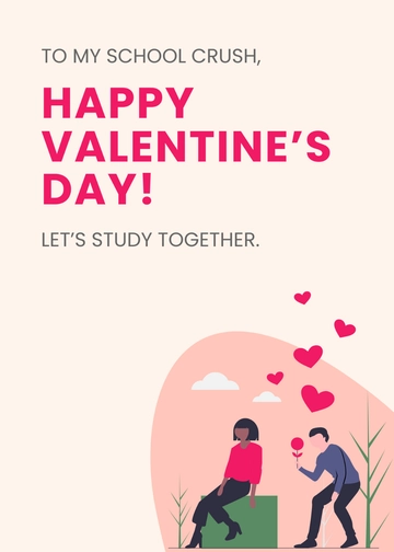 Free Valentines Day Card For Students Template to Edit Online
