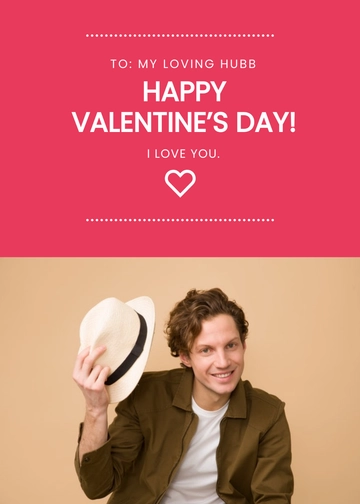 Free Valentines Day Card For Husband Template to Edit Online