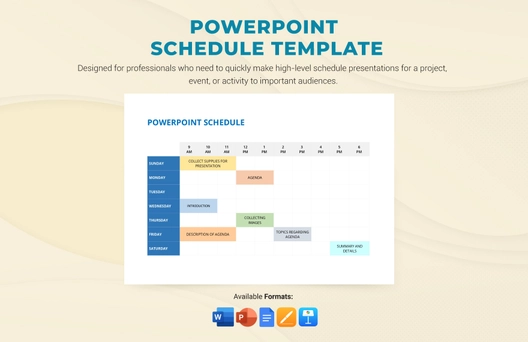 PowerPoint Schedule Template