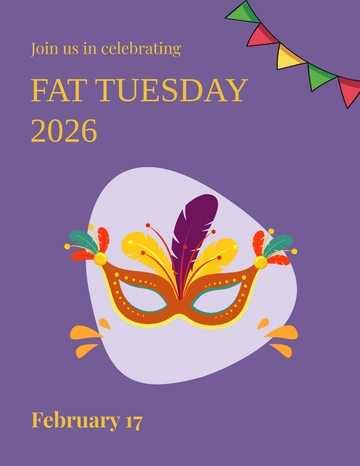 Free Mardi Grass Event Flyer Template to Edit Online