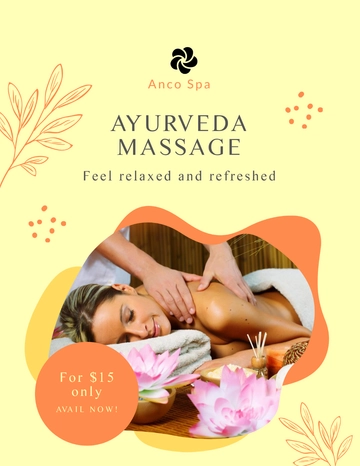 Free Ayurveda Massage Flyer Template to Edit Online