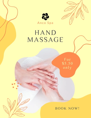 Free Hand Massage Flyer Template to Edit Online