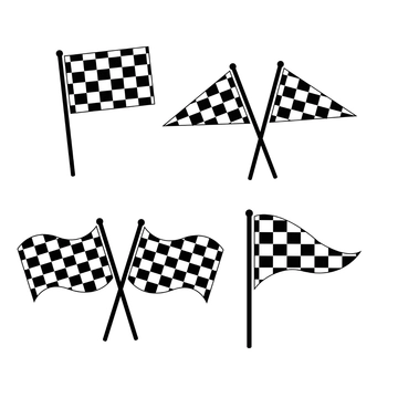 Free Black And White Racing Flag Clipart Template to Edit Online