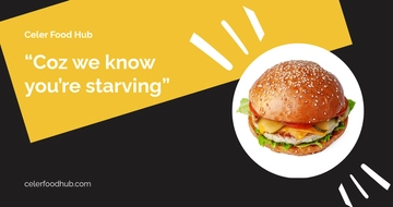 Free Fast Food Facebook Post Template to Edit Online