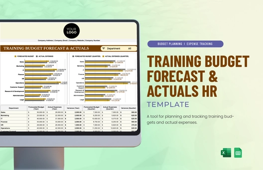 Training Budget Forecast & Actuals HR Template Training Budget Forecast & Actuals HR Template