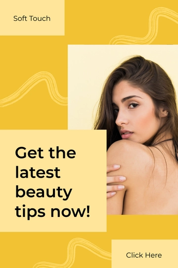 Free Beauty Tips Pinterest Pin Template to Edit Online