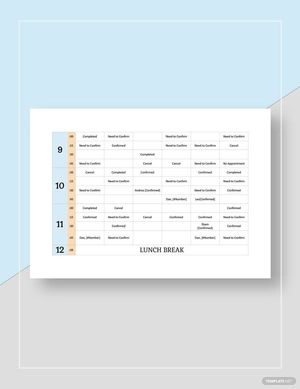 Weekly Appointment Schedule Template