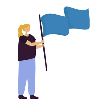Free Holding Waving Flag Clipart Template to Edit Online