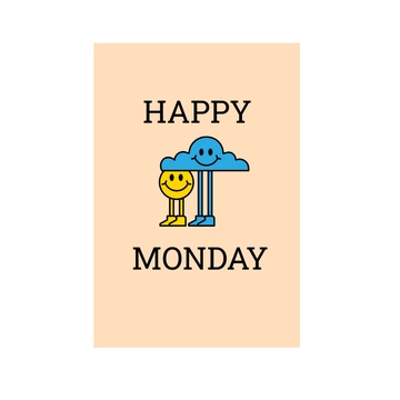 Free Happy Monday Card Vector Template to Edit Online