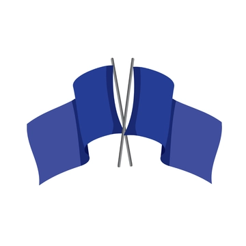 Free Two Waving Flags Clipart Template to Edit Online