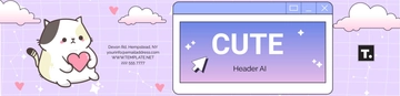 Free Cute Header AI Template to Edit Online