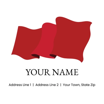 Free Waving Flag Label Clipart Template to Edit Online