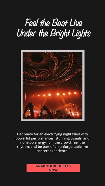 Free Music Concert Facebook Story Template to Edit Online