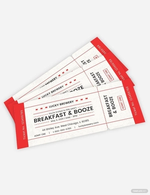 Raffle Admission Ticket Template