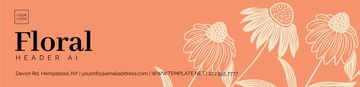 Free Floral Header AI Template to Edit Online