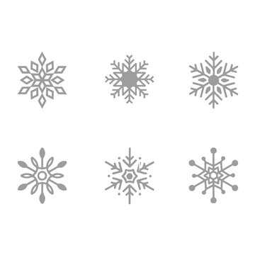 Free Silver Snowflake Clipart Template to Edit Online