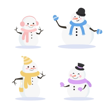 Free Snowman Vector Template to Edit Online