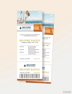 Sailing Raffle Ticket Template