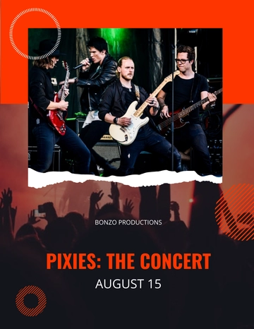 Free Professional Concert Announcement Flyer Template to Edit Online