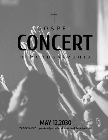 Free Simple Gospel Concert Flyer Template to Edit Online