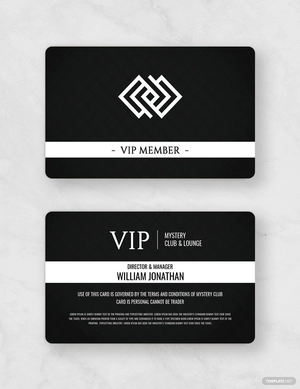 Club Member Card Template