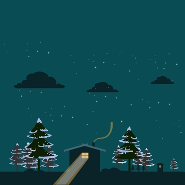 Free Dark Winter Clipart Template to Edit Online