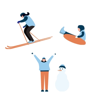 Free Winter Activities Clipart Template to Edit Online
